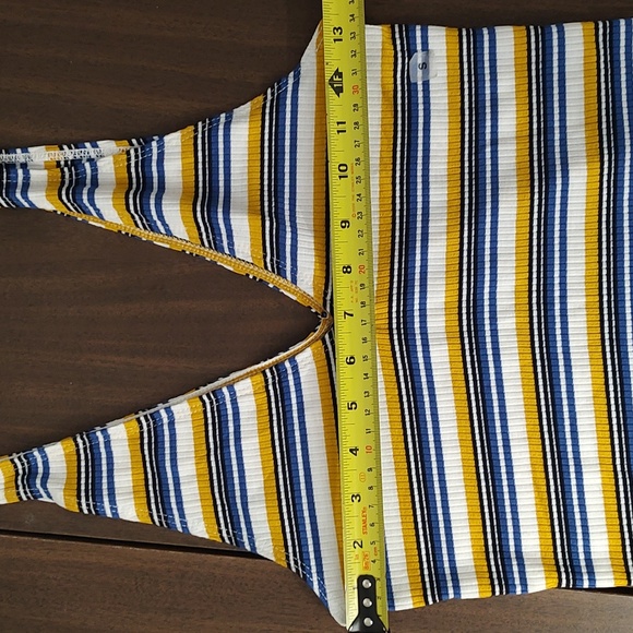 NWT Express V-neck Ribbed Knit Striped Tank Top - Picture 9 of 11